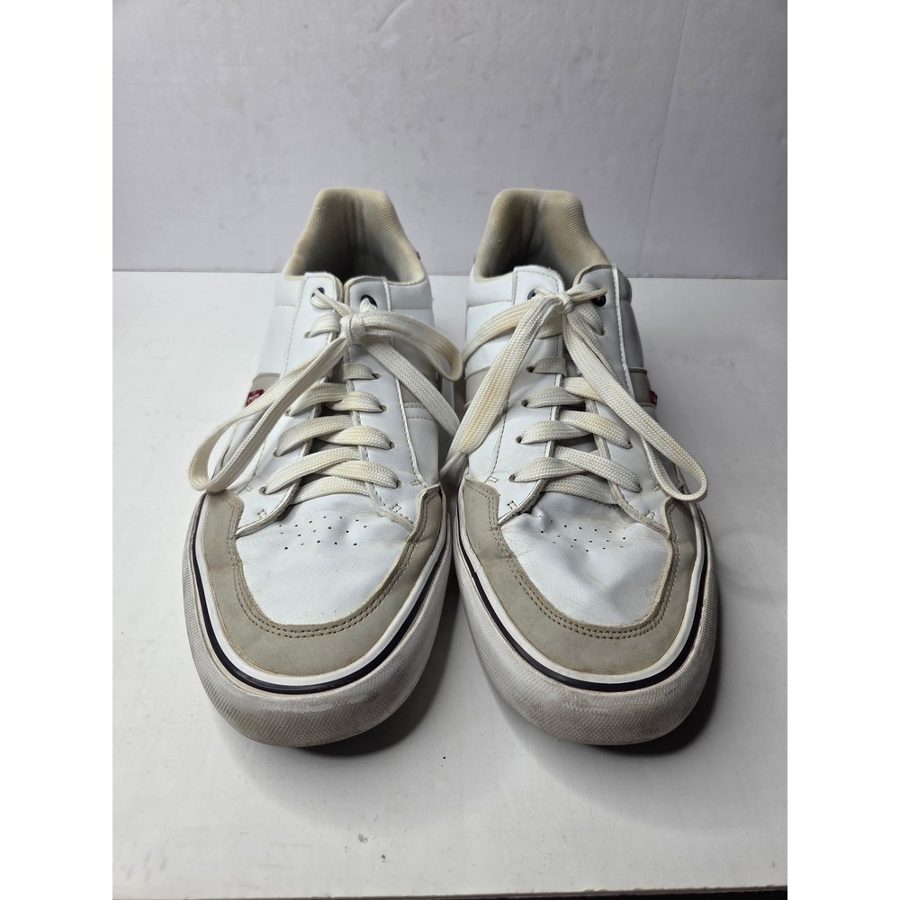 Levis Mens 50015136 Turner Low Top Sneakers White Grey Navy‎ Size 13M
